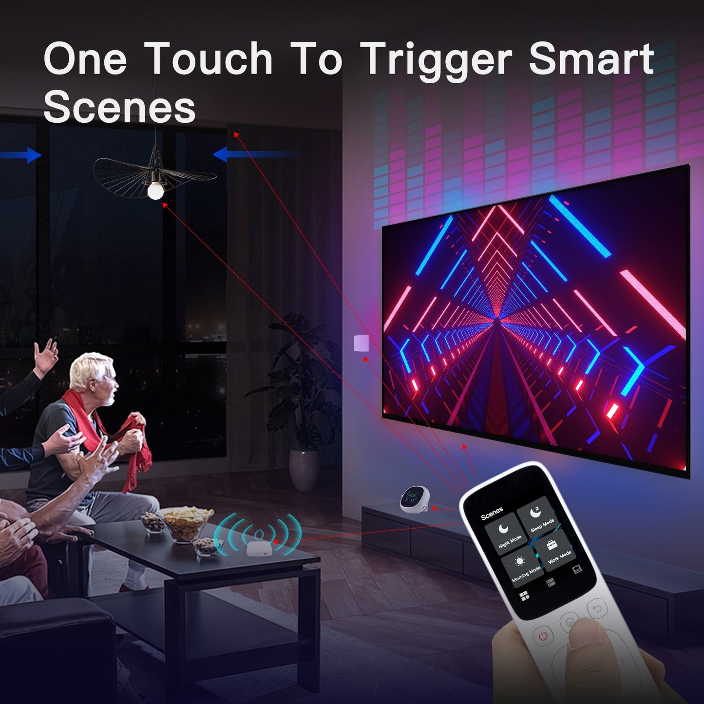 Tuya WiFi Smart Touchscreen Control Panel with IR Remote, MOES App Compatible