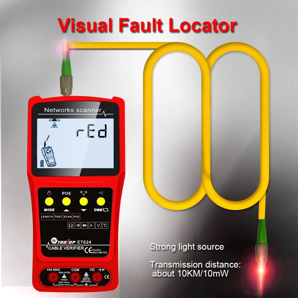 ET624 Portable 2-in-1 Network Cable Finder & Multimeter with LCD Display