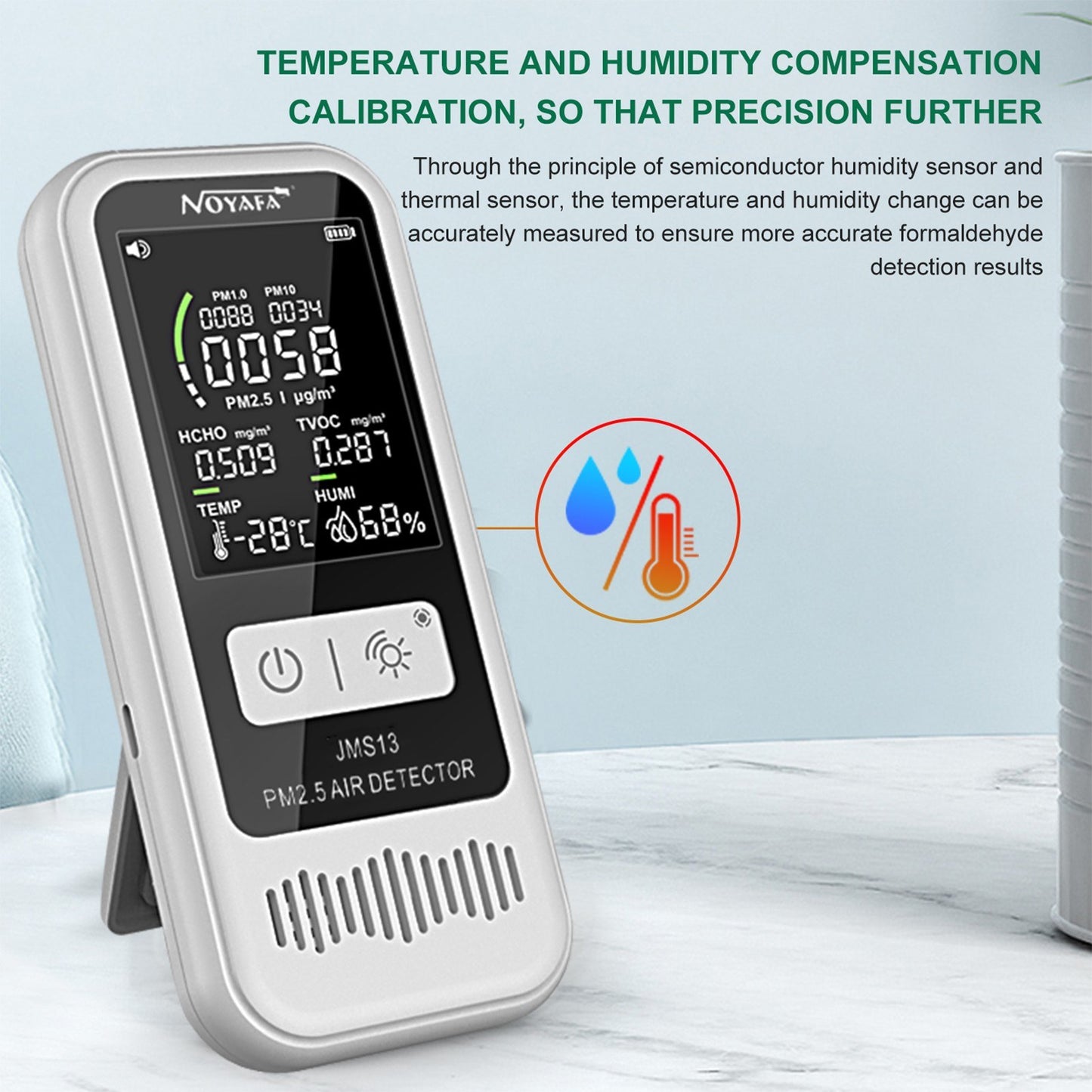 NOYAFA JMS13 PM2.5 Air Quality Detector | LCD Digital TVOC/Formaldehyde Tester