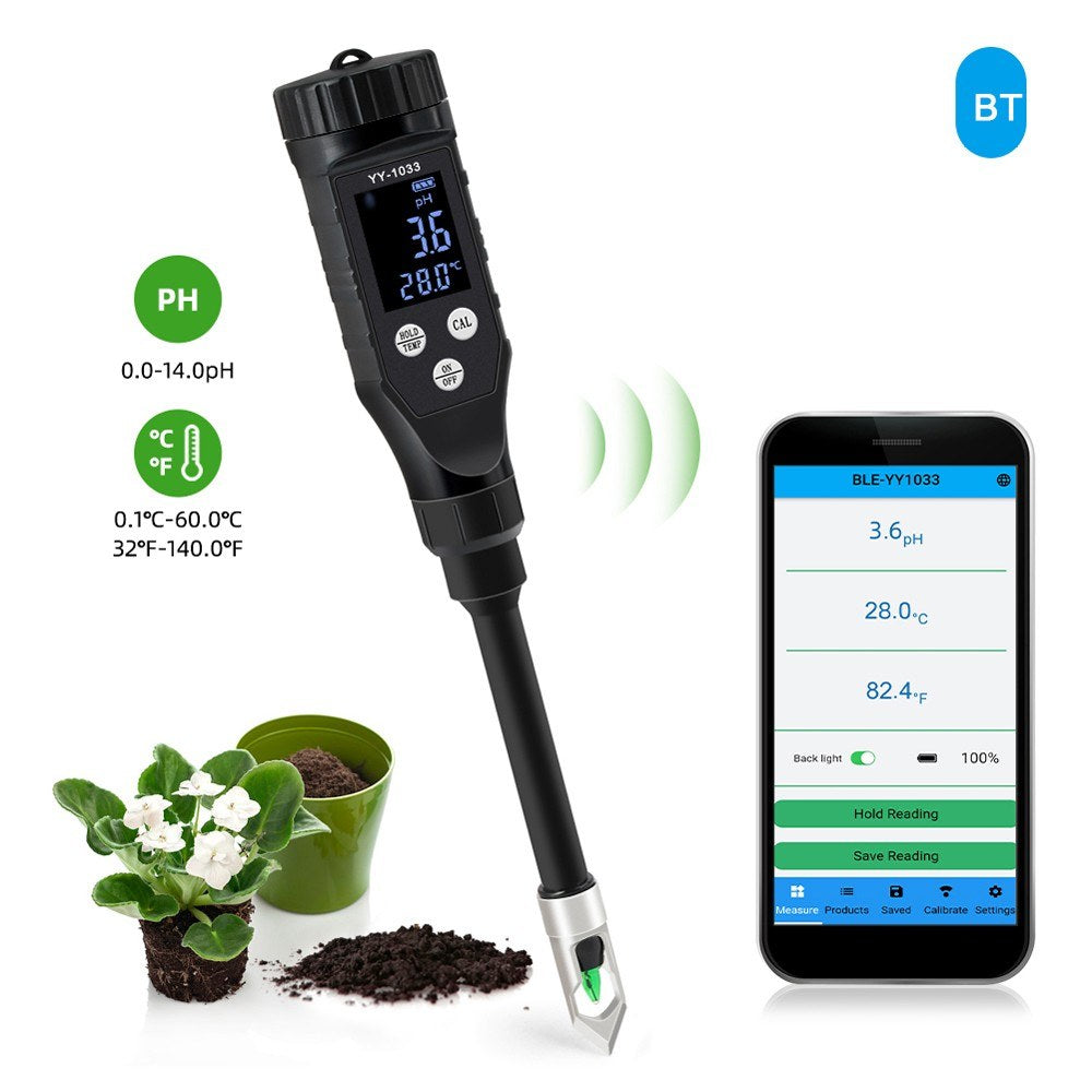 LCD Digital 2-in-1 Soil PH & Temperature Tester for Garden Plants