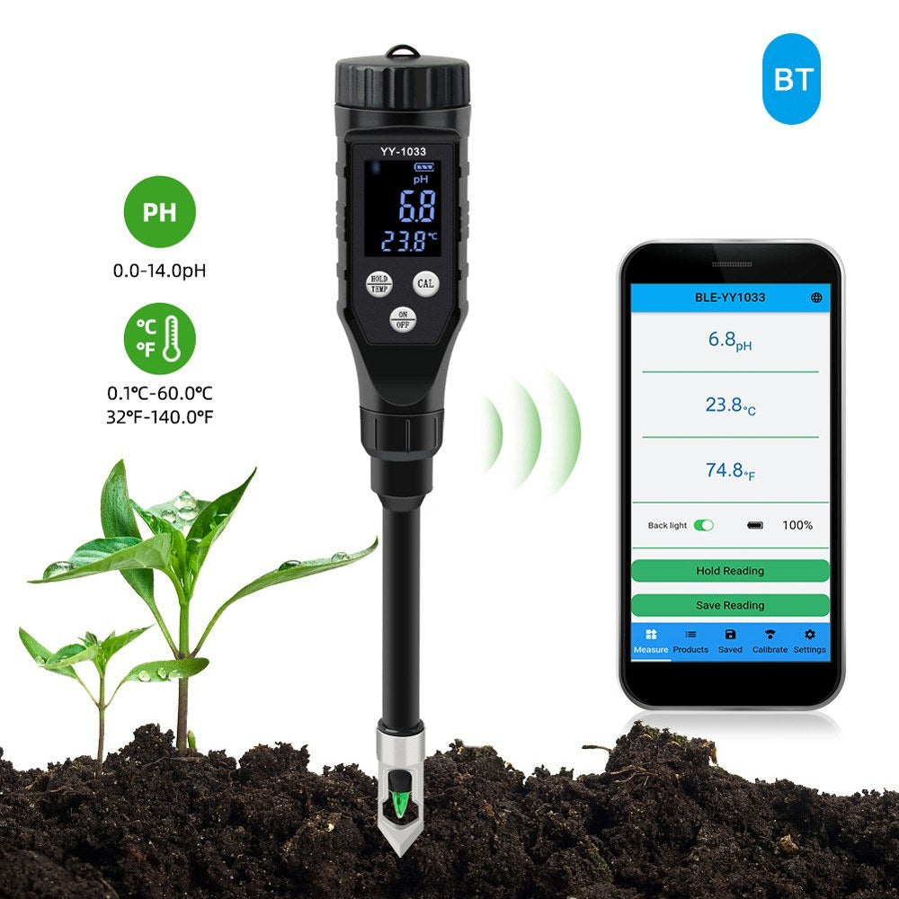 LCD Digital 2-in-1 Soil PH & Temperature Tester for Garden Plants