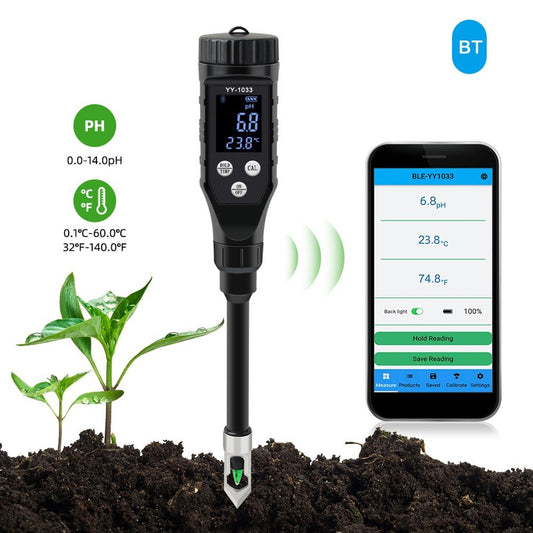 LCD Digital 2-in-1 Soil PH & Temperature Tester for Garden Plants