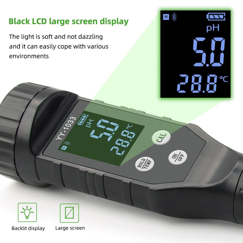 LCD Digital 2-in-1 Soil PH & Temperature Tester for Garden Plants