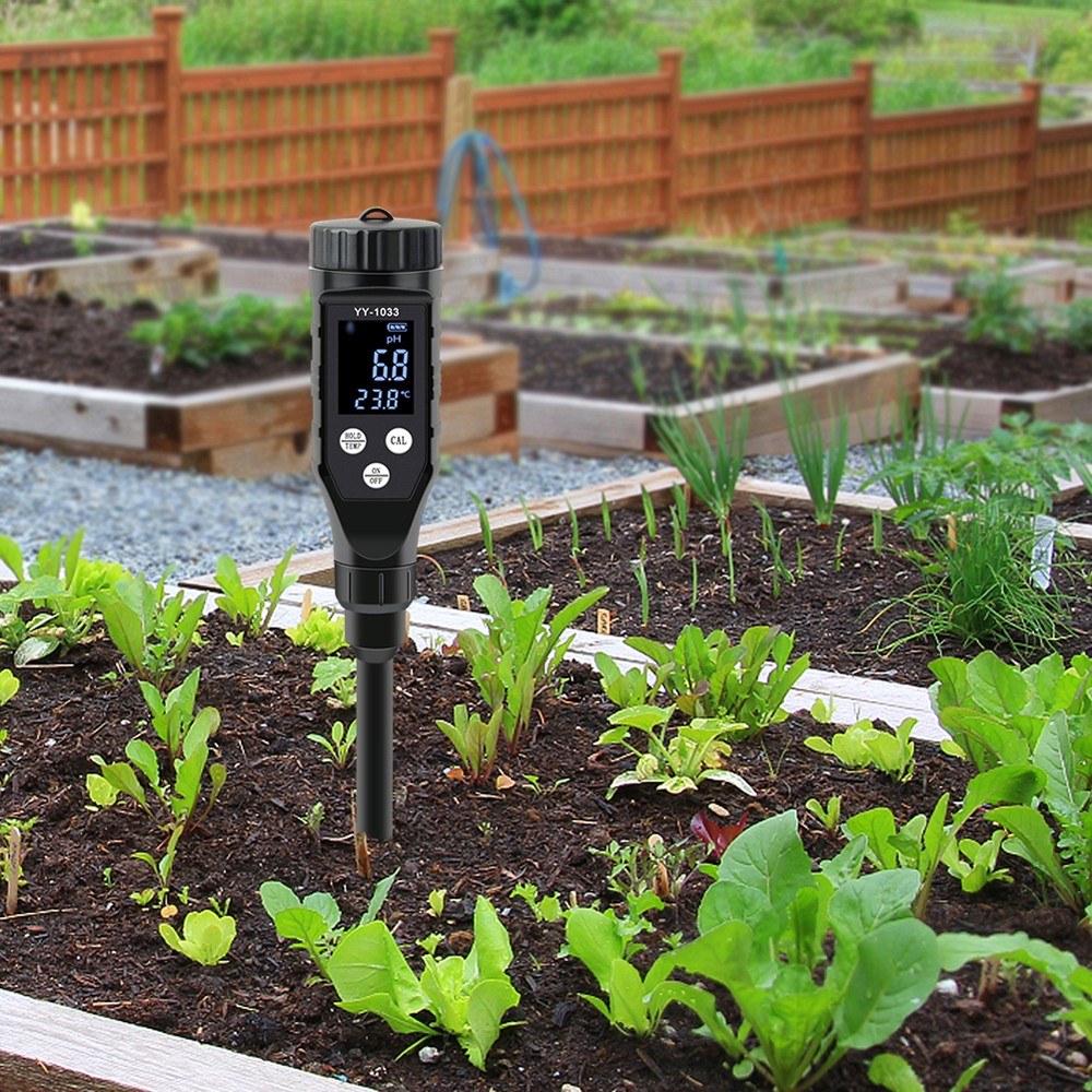 LCD Digital 2-in-1 Soil PH & Temperature Tester for Garden Plants
