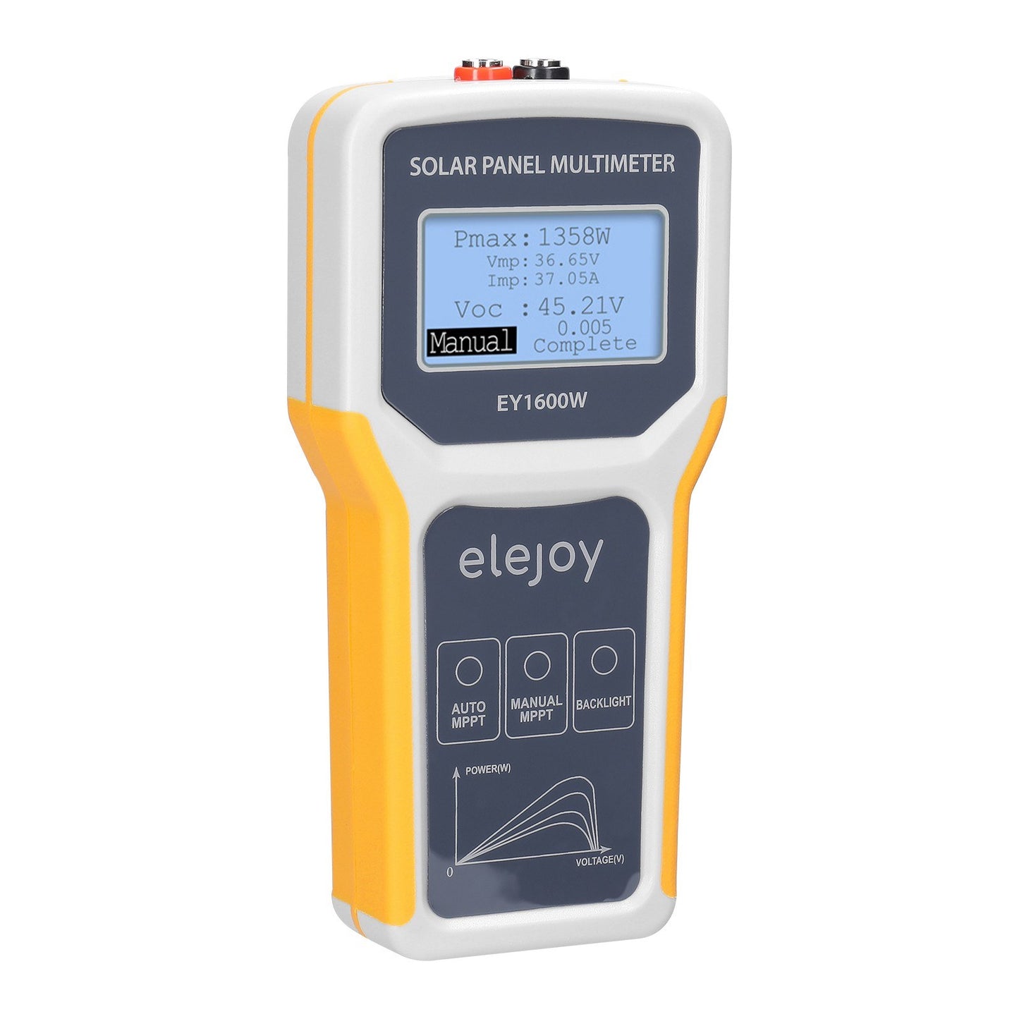 Solar Panel Tester 1600W MPPT Photovoltaic Multimeter - Voltage, Current & Power Meter with LCD Backlight