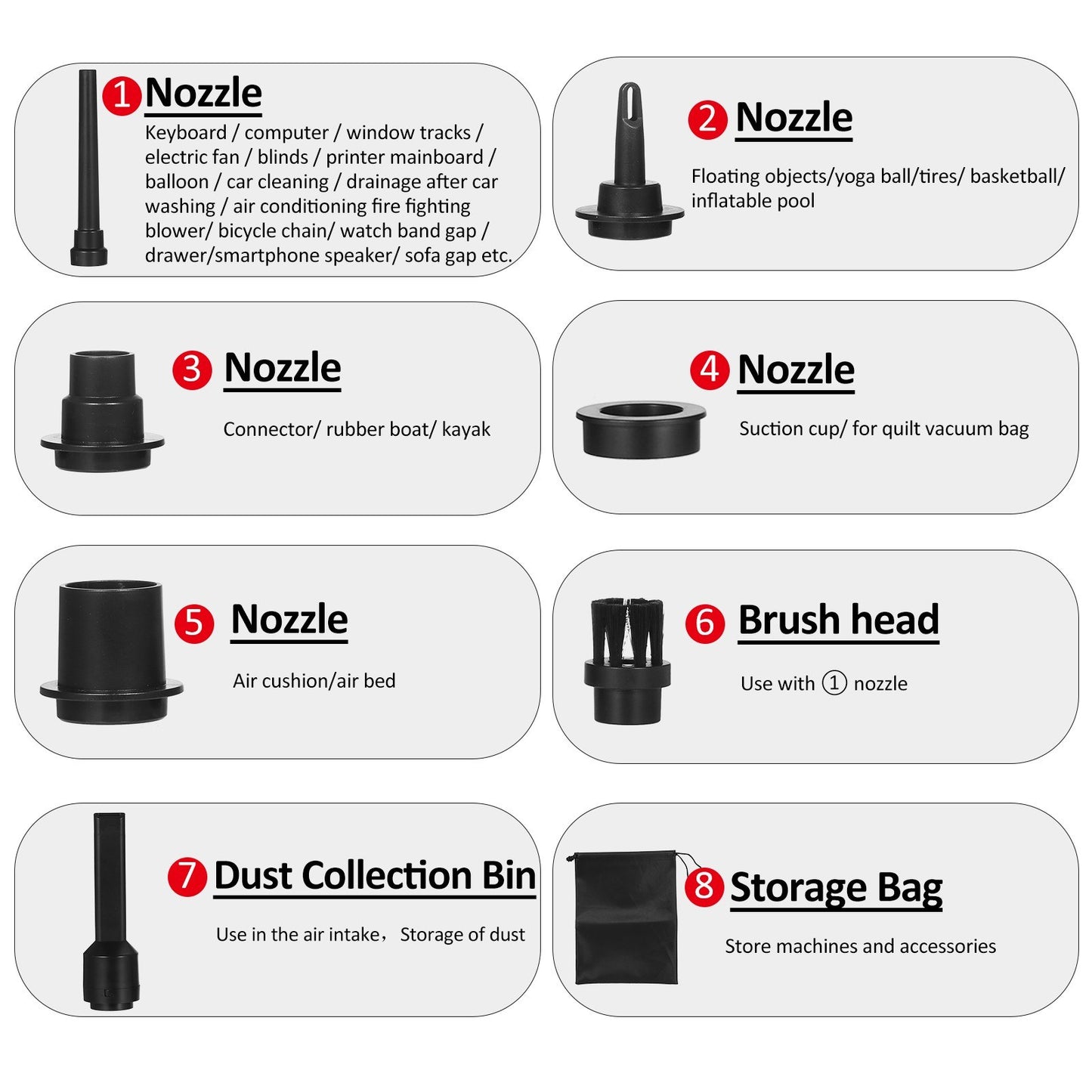 Digital Screen Electric Air Duster - 100W, 7500mAh Brush Motor Cleaner for Computers & Cars