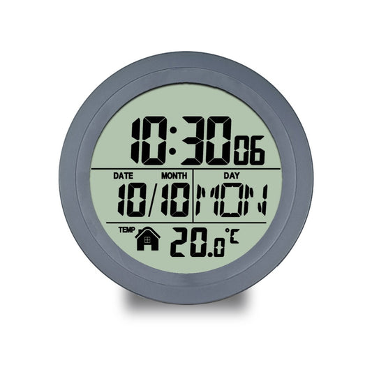Waterproof LCD Suction Cup Clock with Temperature Display for Bathroom & Kitchen