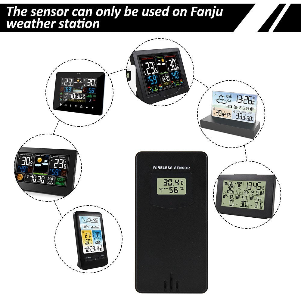 Wireless Digital Temperature & Humidity Sensor Hygrometer for Indoor/Outdoor Weather Stations