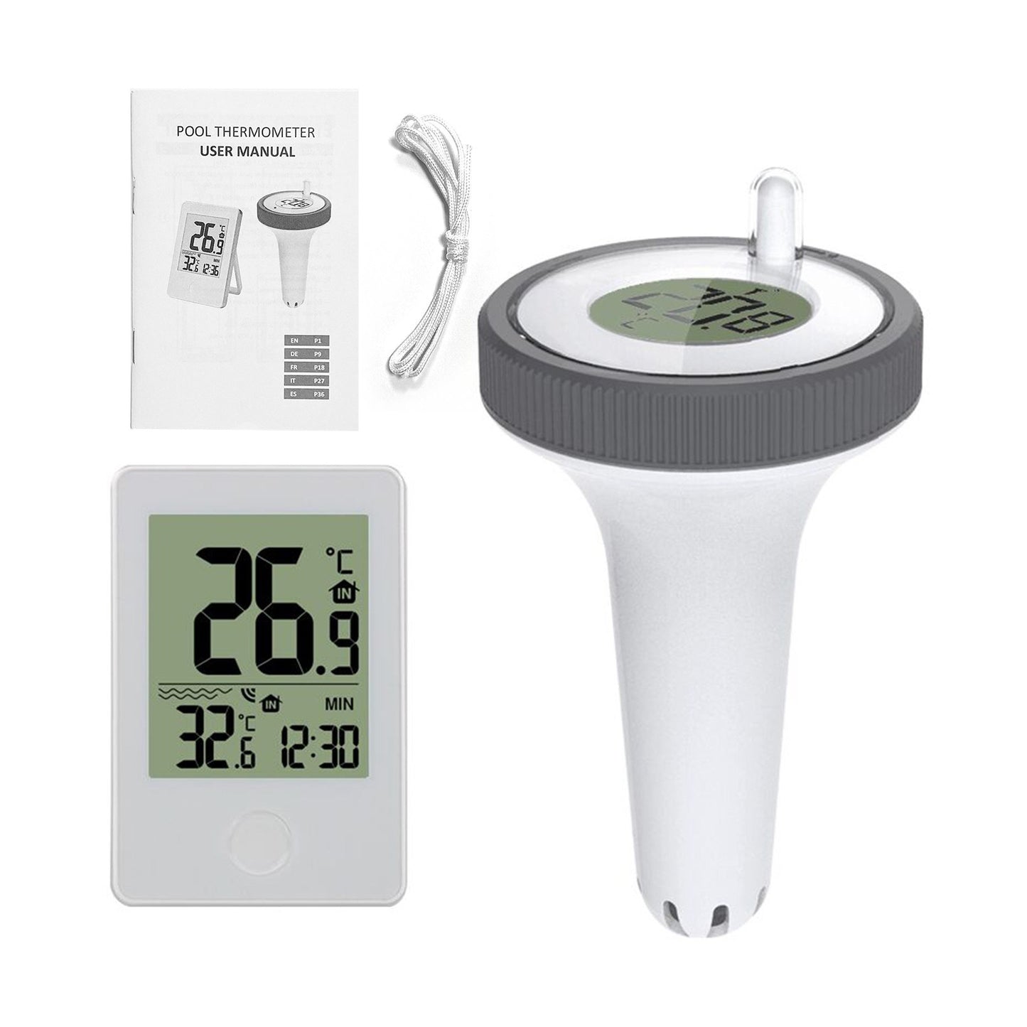 Floating Digital Pool & Aquarium Thermometer for Pools, Bathrooms, and Sinks