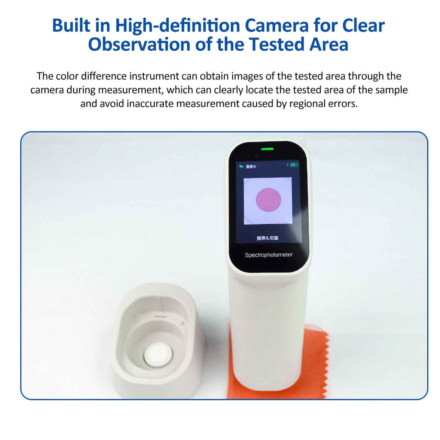 Handheld Colorimeter & Spectrophotometer with Auto Calibration - Rechargeable, 6mm Aperture, IPS Touchscreen