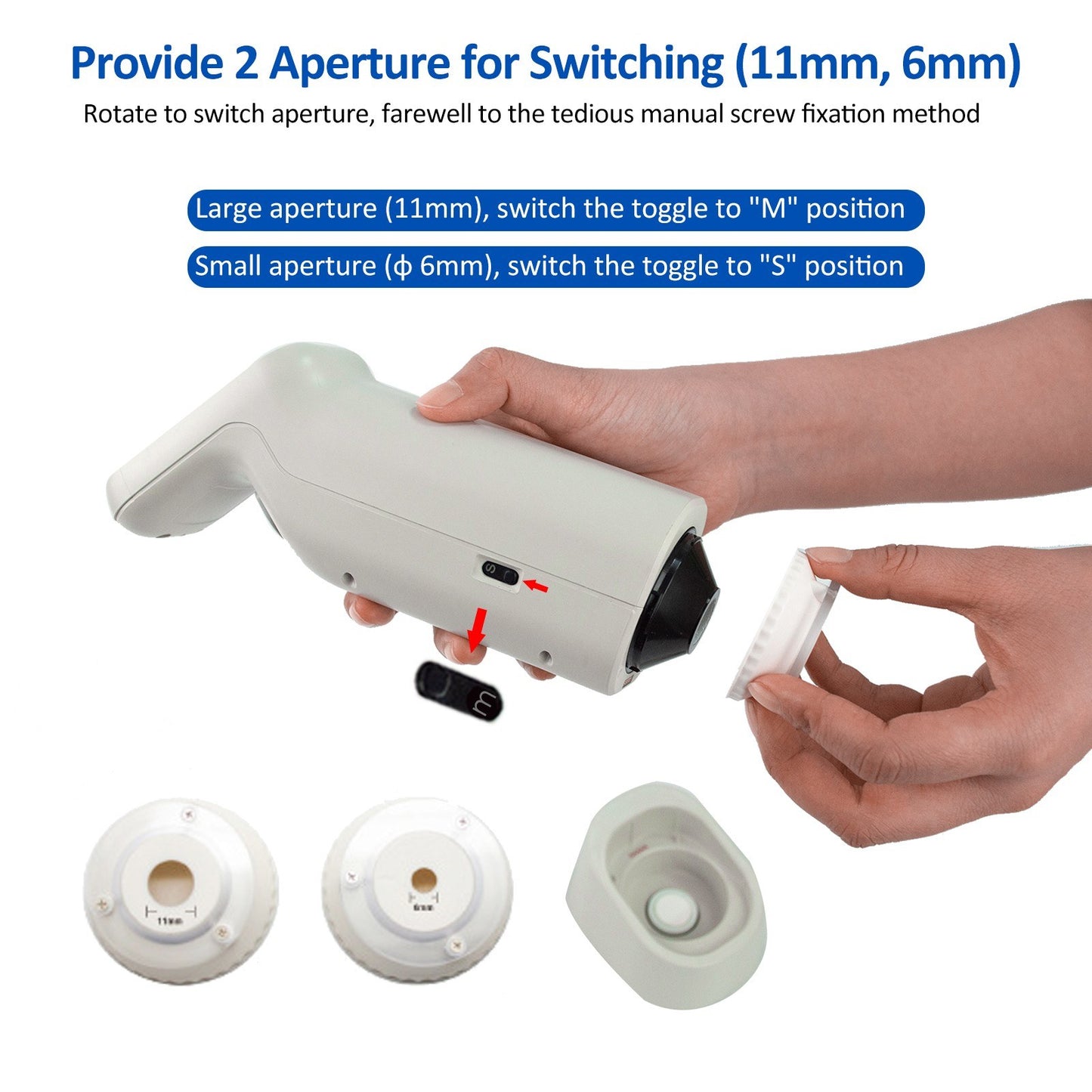 Handheld Rechargeable Colorimeter & Spectrophotometer with Auto Calibration, 6mm & 11mm Aperture, IPS Touchscreen