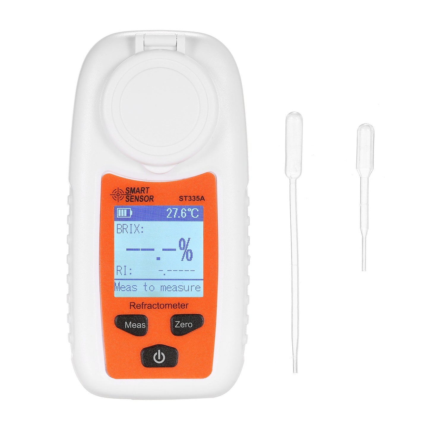 Portable SMART SENSOR ST335A Digital Honey Refractometer with ATC, LCD Display, 0-35% Brix Scale, Sugar Concentration Tester