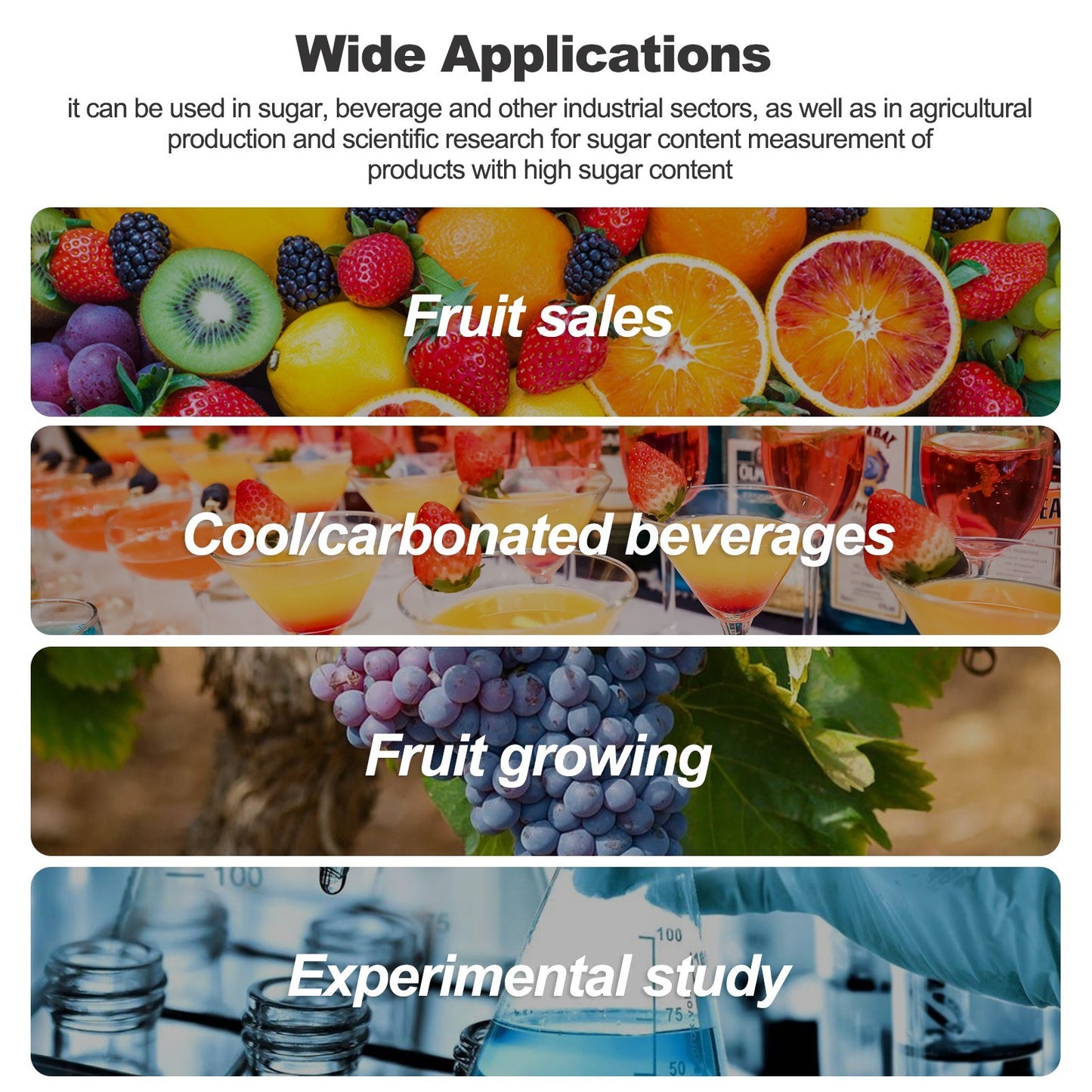 Portable SMART SENSOR ST335A Digital Honey Refractometer with ATC, LCD Display, 0-35% Brix Scale, Sugar Concentration Tester