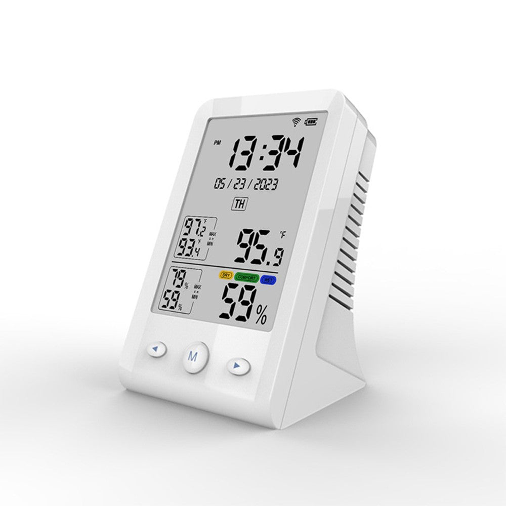 Tuya WiFi USB Rechargeable Temperature & Humidity Monitor for Home, Office, Baby Room Hygrothermograph