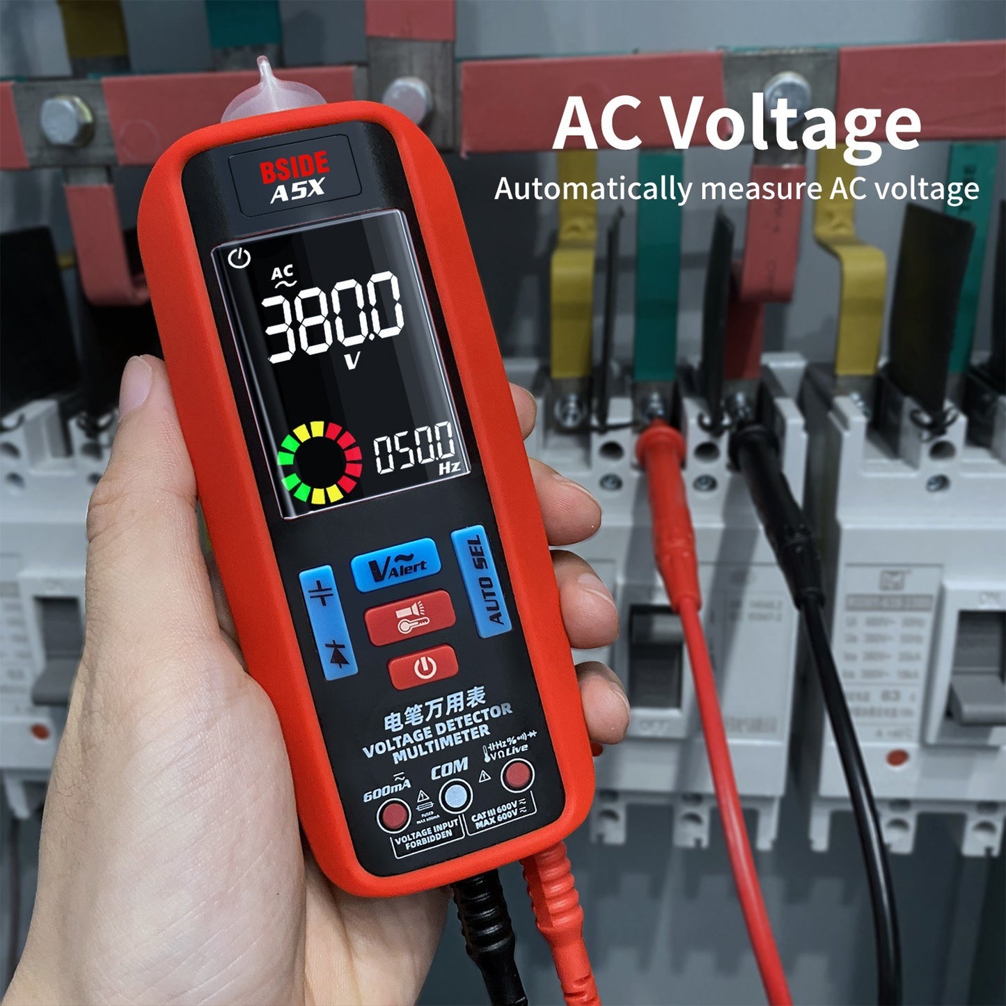Professional Digital Multimeter: Voltage, Current, Resistance, Frequency, Capacitance, Diode, Temperature Tester