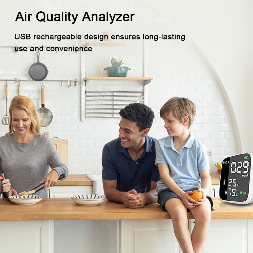 Rechargeable USB PM2.5 Detector: Multifunctional Thermohygrometer & Indoor Air Quality Monitor