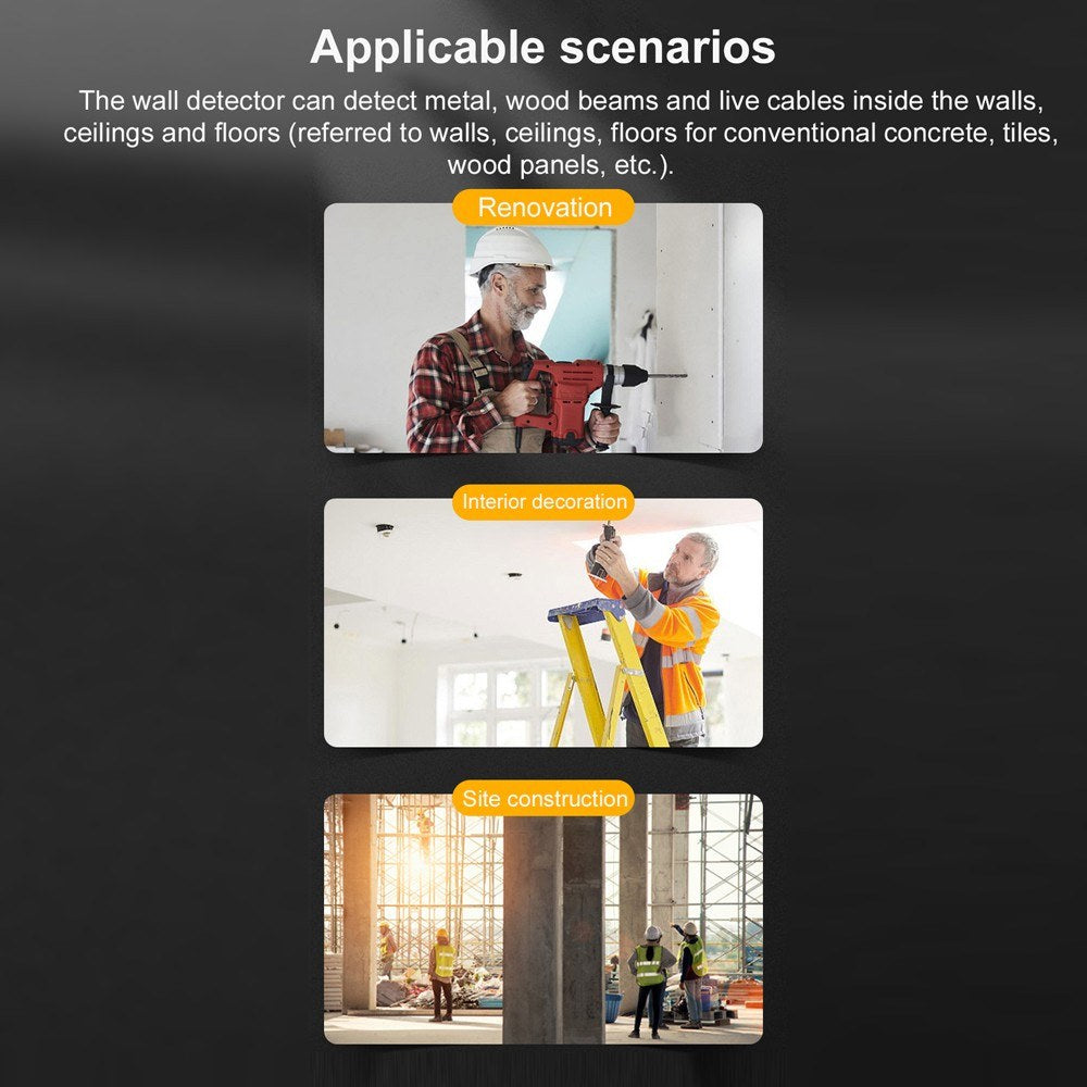 Handheld Digital Wall Scanner: LCD Display Metal Detector & Wood Stud Finder