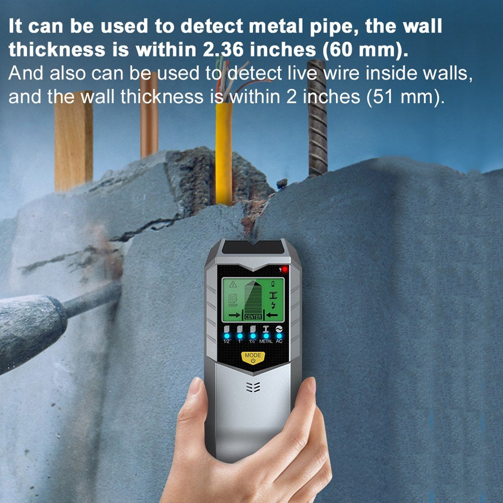 Handheld Digital Wall Scanner: LCD Display Metal Detector & Wood Stud Finder