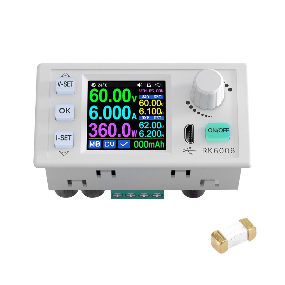 Regulated DC Power Supply with Adjustable Brightness & Firmware Upgrade, 1.54 LCD
