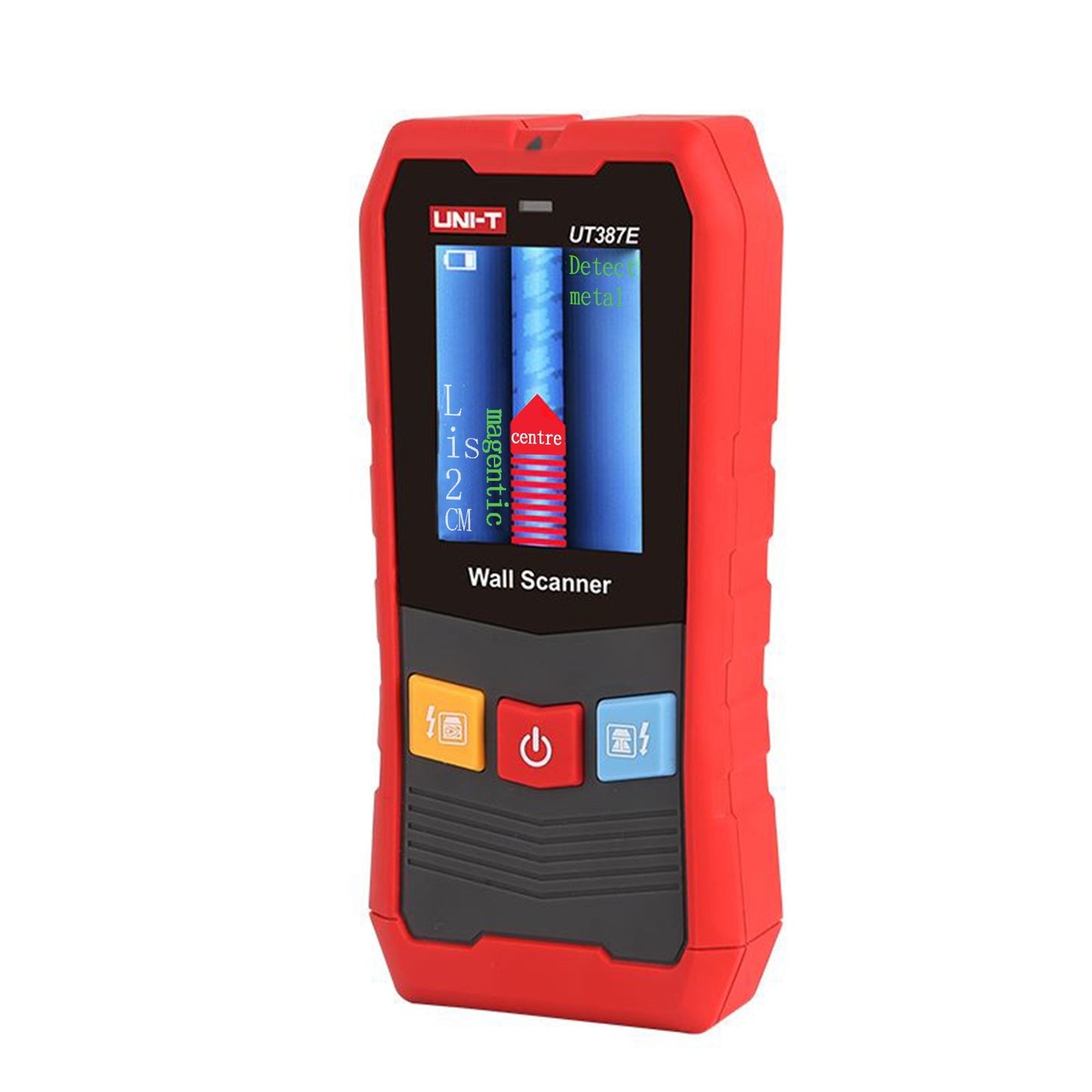 UNI-T UT387LM Metal Detector with Wall and Ranging Functions for Steel Wire and Water Pipe Detection