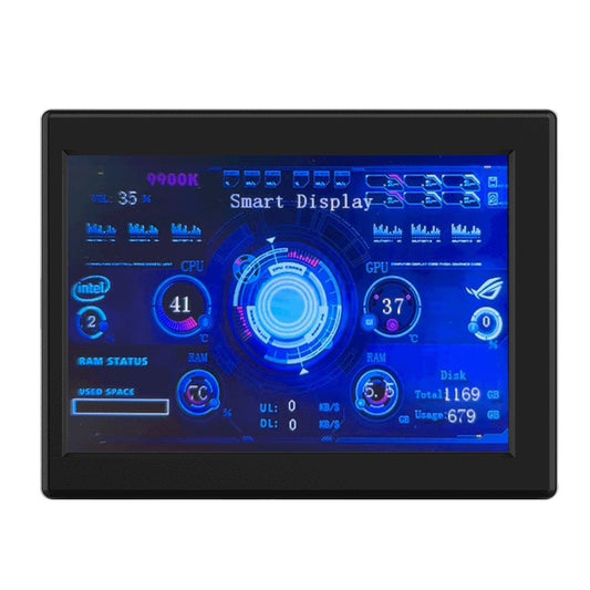 3.5 Inch IPS Display Monitor for CPU/GPU Monitoring with DIY Theme Editing and Free Software Upgrades, ABS Housing