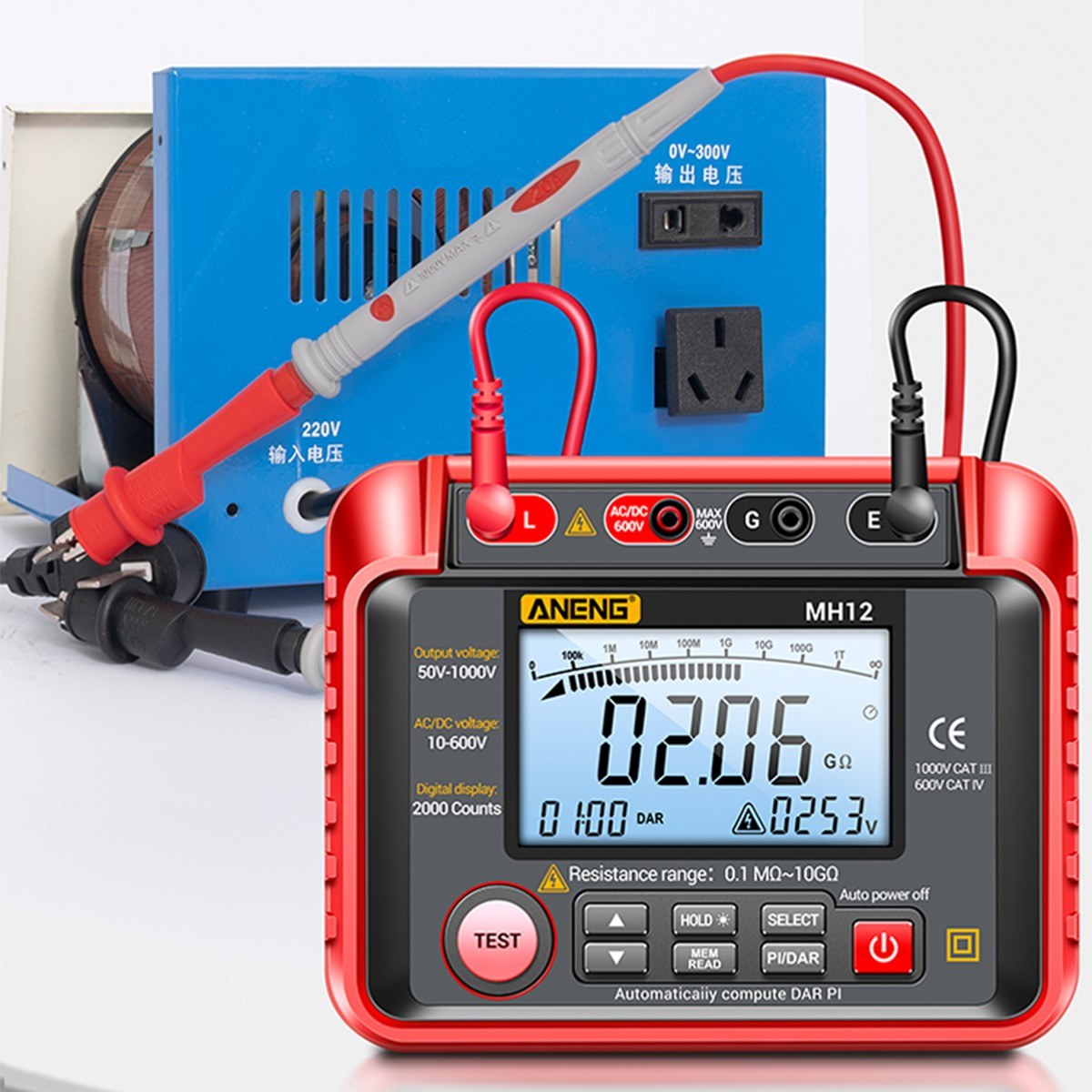 ANENG MH12 High Precision Digital Insulation Resistance and Voltage Meter