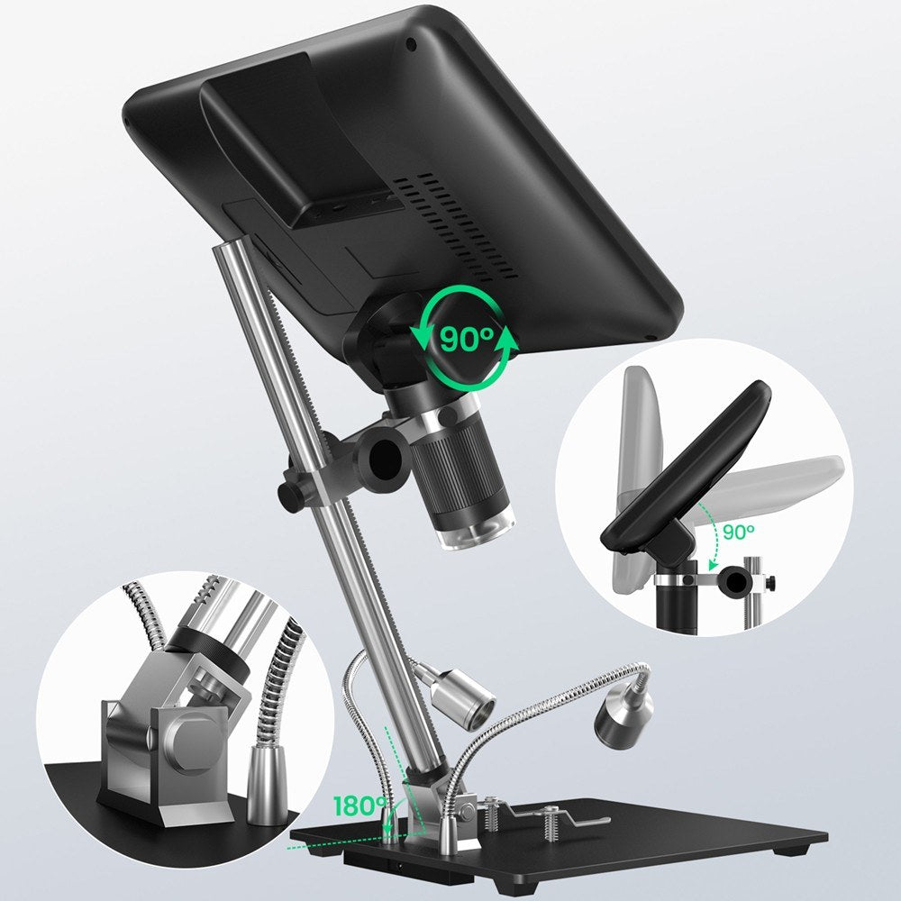 260X Digital Soldering Microscope with 12MP Camera & IPS Touchscreen