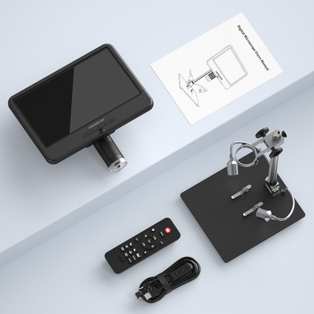 260X Digital Soldering Microscope with 12MP Camera & IPS Touchscreen