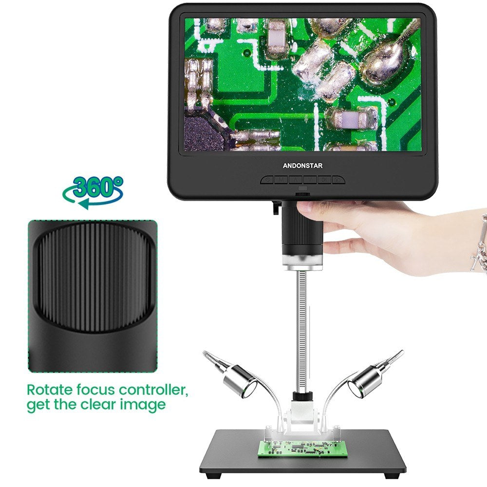 260X Digital Soldering Microscope with 12MP Camera & IPS Touchscreen