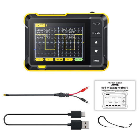 FNIRSI Portable Handheld Digital Oscilloscope: 400V, 200KHz, 2.5MS/s, 2.8 Screen, Multifunctional Instrument (Standard)
