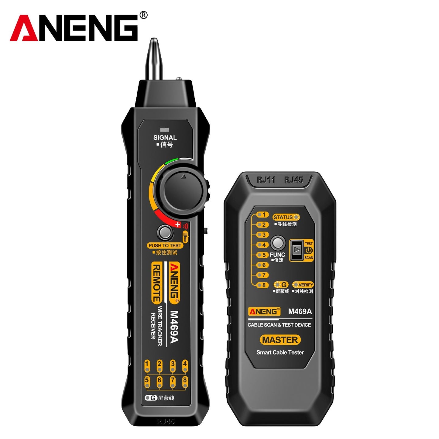 ANENG M469A Multifunctional Network Cable Finder with Anti-Interference Testing and Break Point Detection