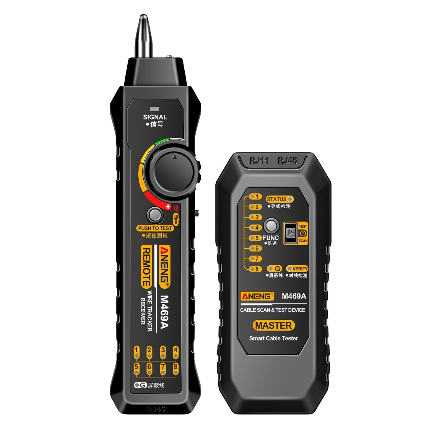 ANENG M469A Multifunctional Network Cable Finder with Anti-Interference Testing and Break Point Detection