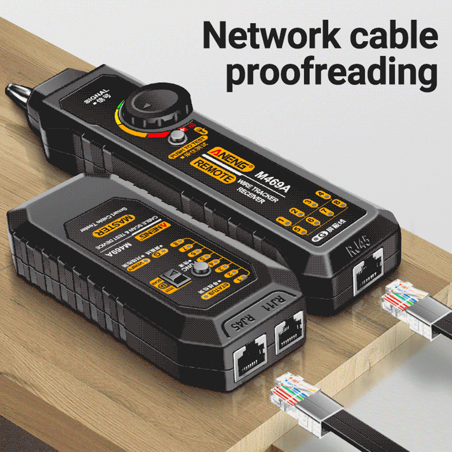 ANENG M469A Multifunctional Network Cable Finder with Anti-Interference Testing and Break Point Detection