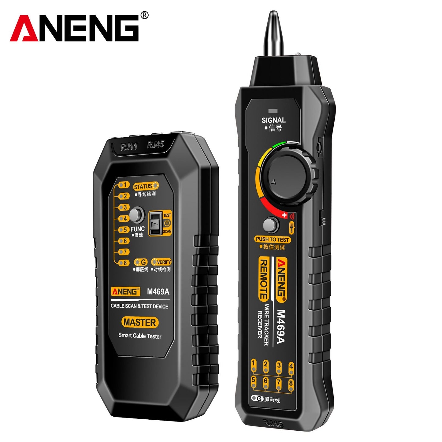 ANENG M469A Multifunctional Network Cable Finder with Anti-Interference Testing and Break Point Detection