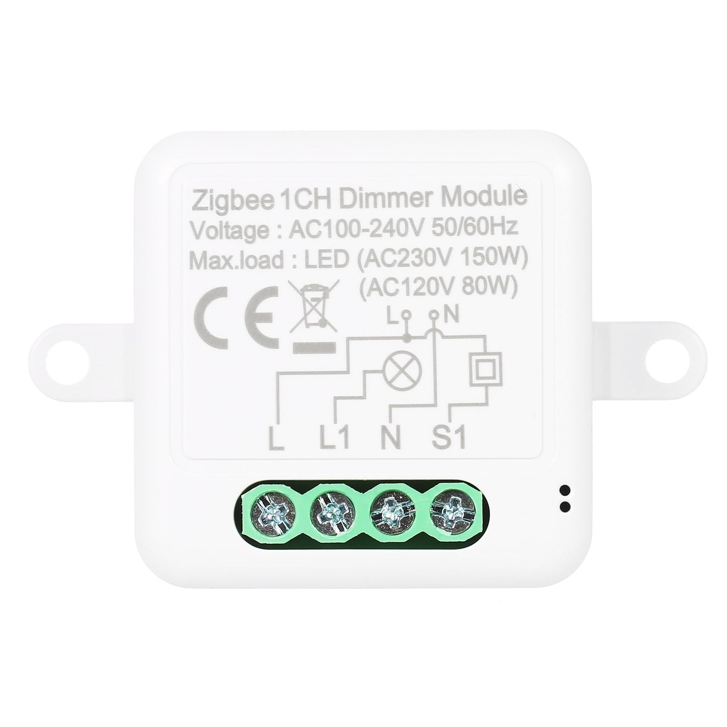 Zigbee App-Enabled Dimmer Curtain Switch, Alexa & Google Home Compatible, 1 Gang Module