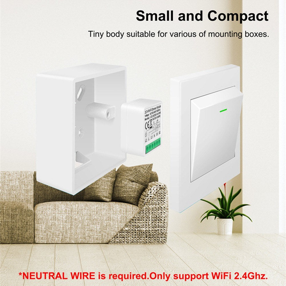 Zigbee App-Enabled Dimmer Curtain Switch, Alexa & Google Home Compatible, 1 Gang Module