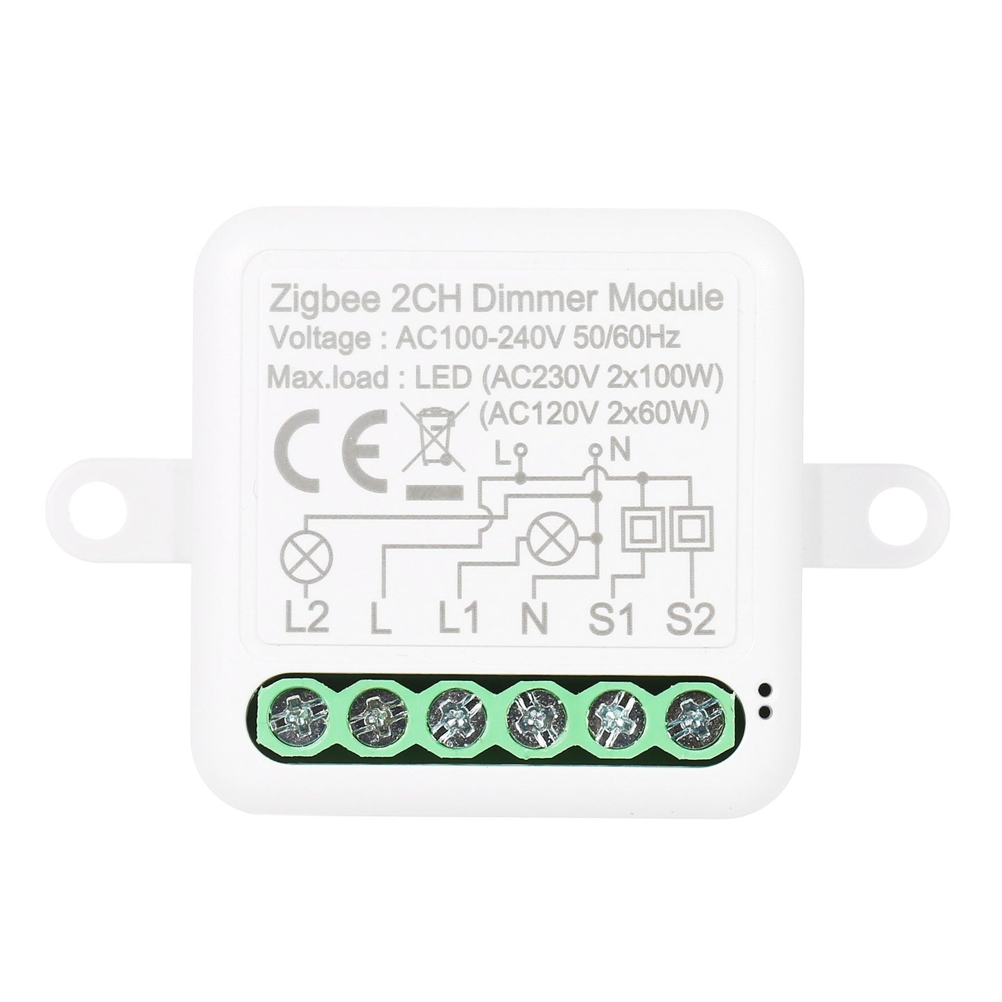 Zigbee App-Enabled Dimmer Curtain Switch, Alexa & Google Home Compatible, 1 Gang Module