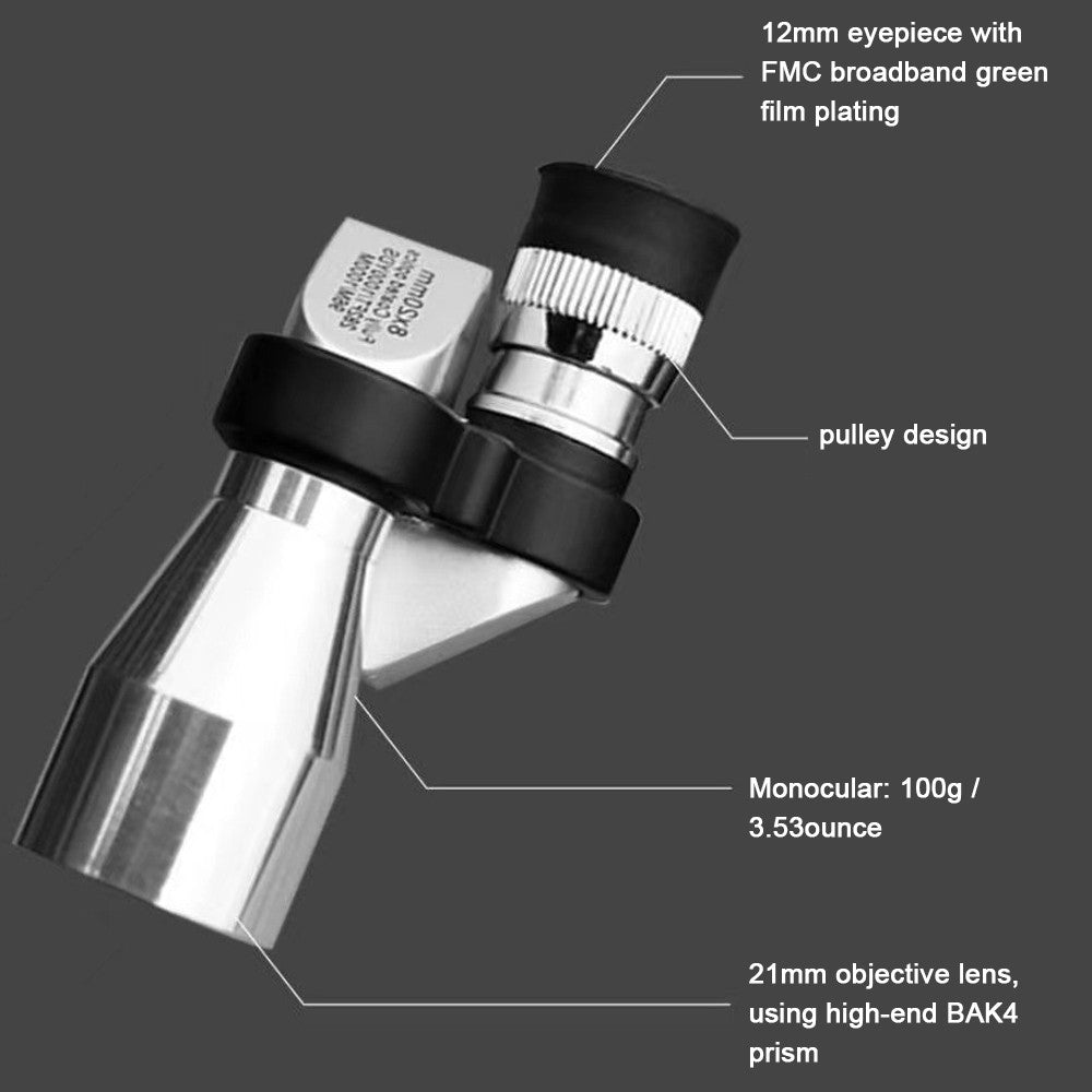 Portable Compact Monocular Telescope for Bird Watching, Fishing, Traveling, and Sightseeing