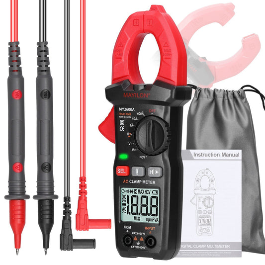Multifunction Digital Clamp Meter 600V Voltmeter Tester - Amp, Volt, NCV, Current, Resistance, Diode & Continuity Measurement