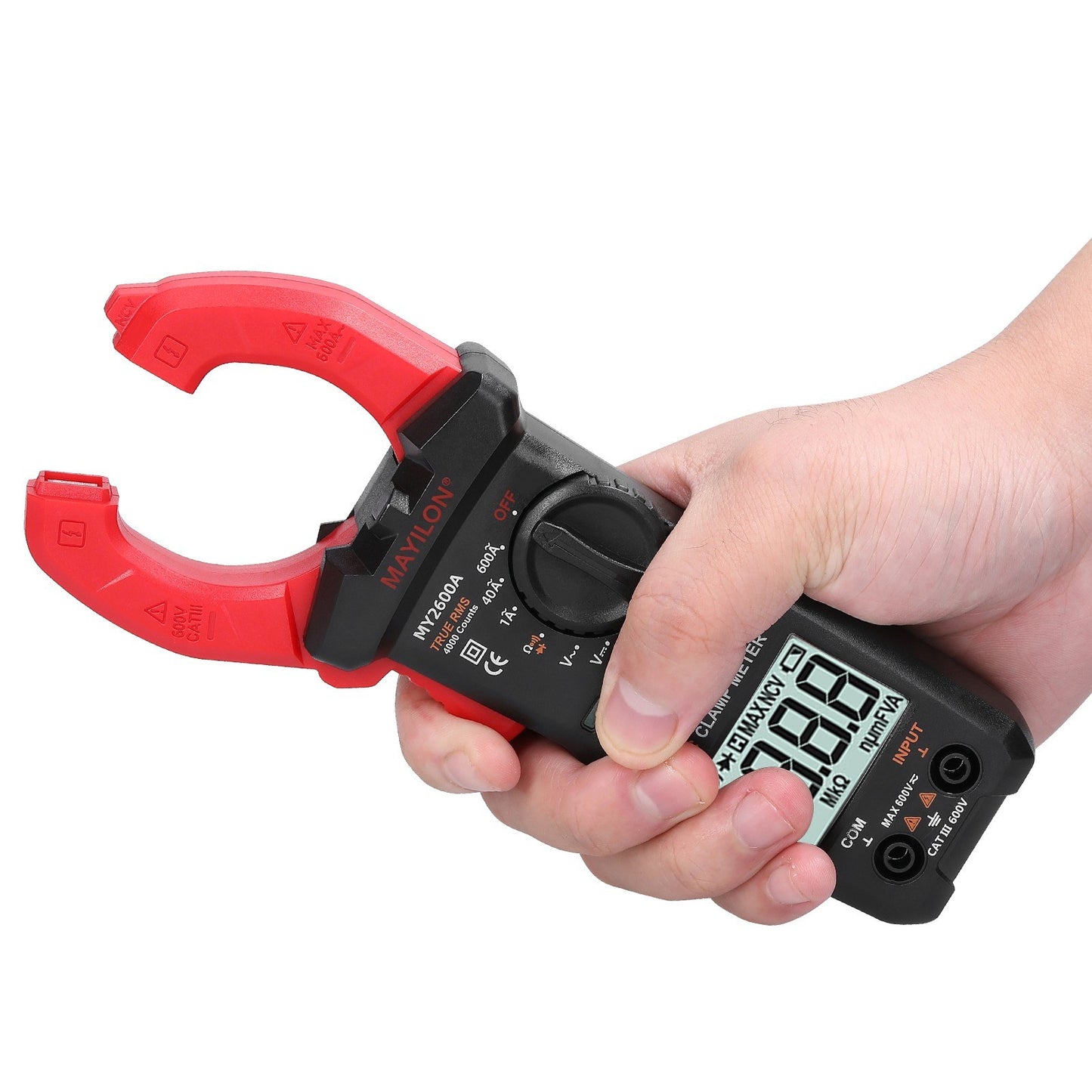 Multifunction Digital Clamp Meter 600V Voltmeter Tester - Amp, Volt, NCV, Current, Resistance, Diode & Continuity Measurement