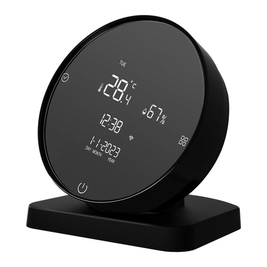 Rechargeable WiFi Temperature & Humidity Meter - LCD Display, IR Remote, Google Home & Alexa Compatible