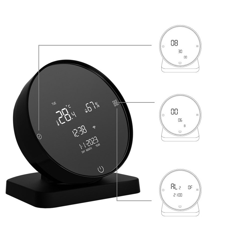 Rechargeable WiFi Temperature & Humidity Meter - LCD Display, IR Remote, Google Home & Alexa Compatible
