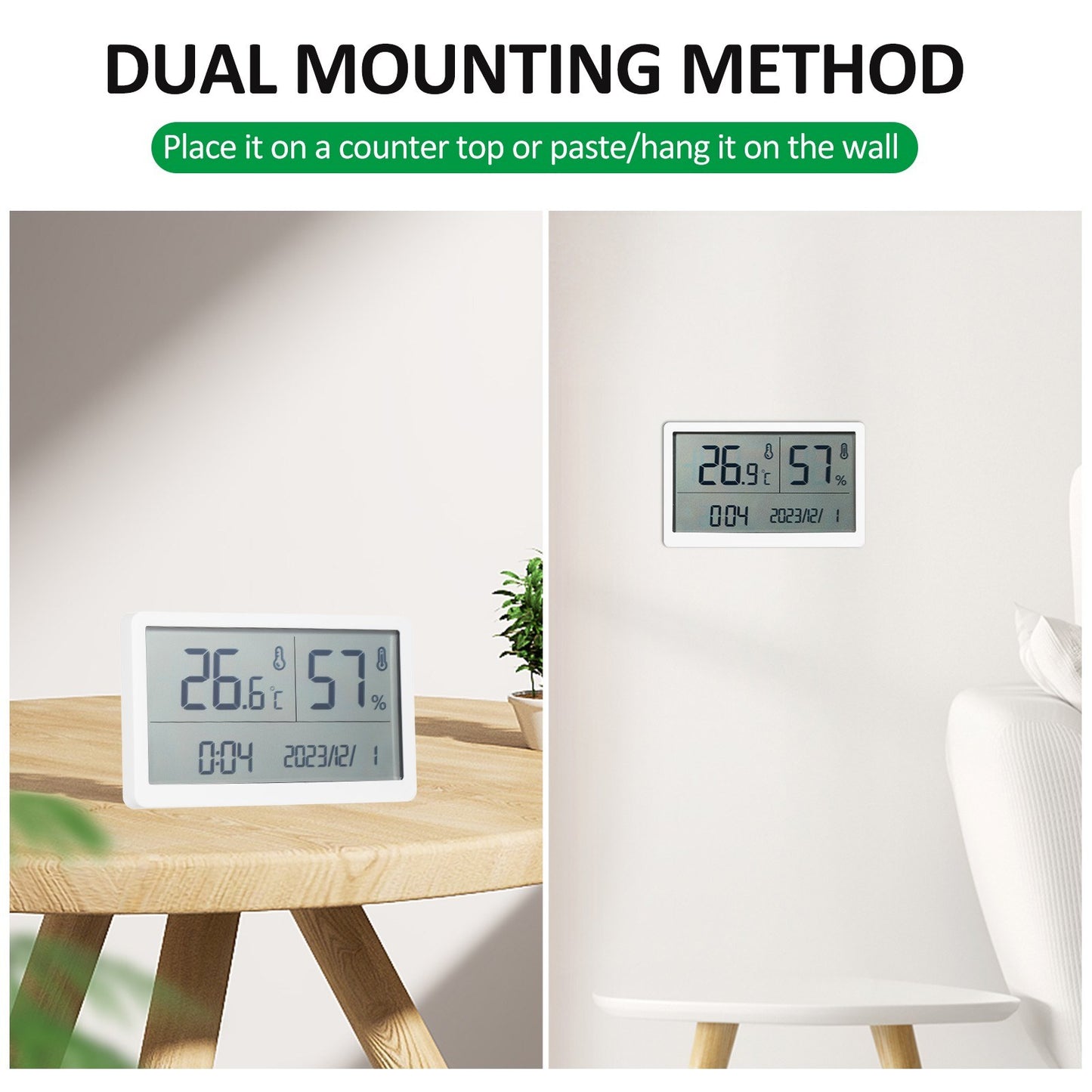 High-Precision Digital Thermometer & Hygrometer for Indoor Use - GM1372
