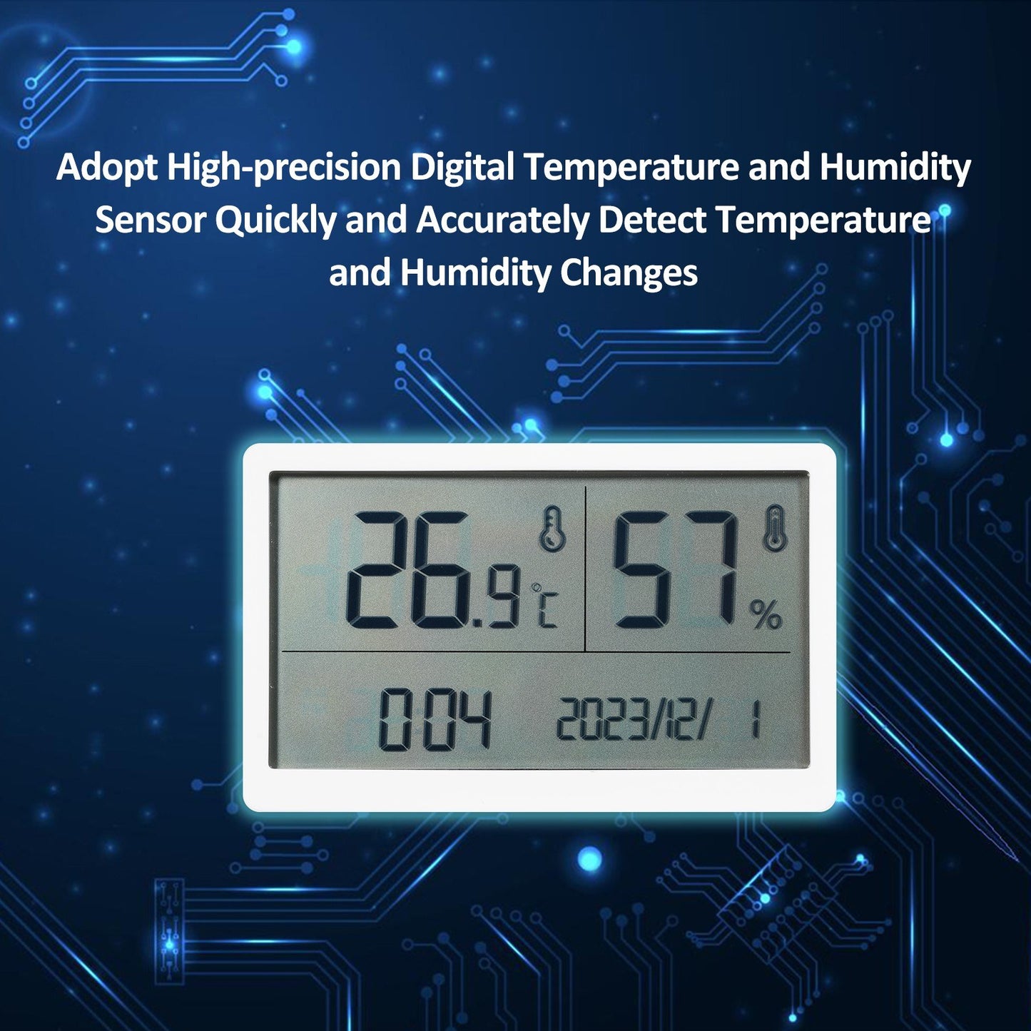 High-Precision Digital Thermometer & Hygrometer for Indoor Use - GM1372