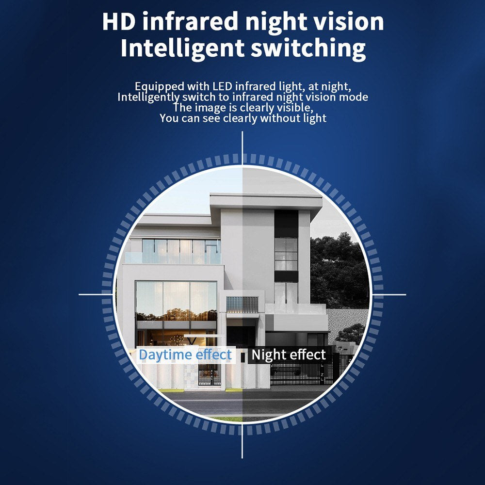 Smart WiFi Video Doorbell Set with Mobile Remote Intercom & HD Wide-Angle View