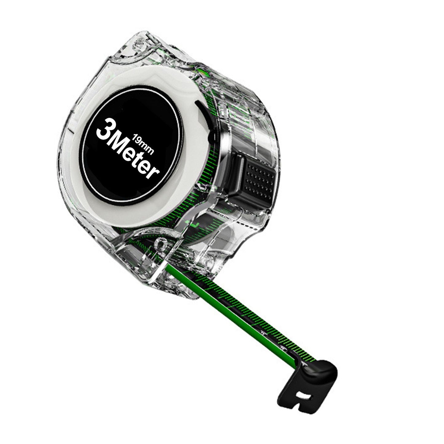 High-Precision Fluorescent Tape Measure with Clear Scale, Durable Transparent Shell