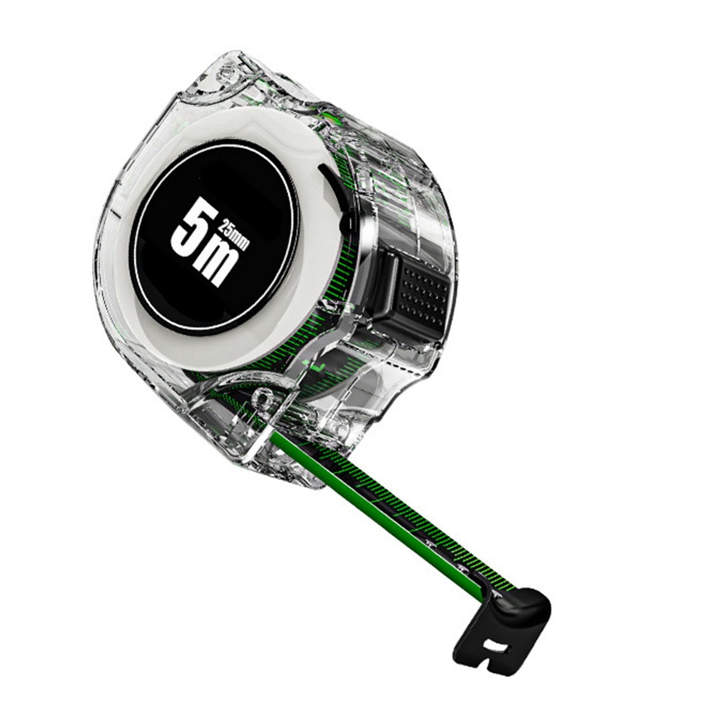 High-Precision Fluorescent Tape Measure with Clear Scale, Durable Transparent Shell
