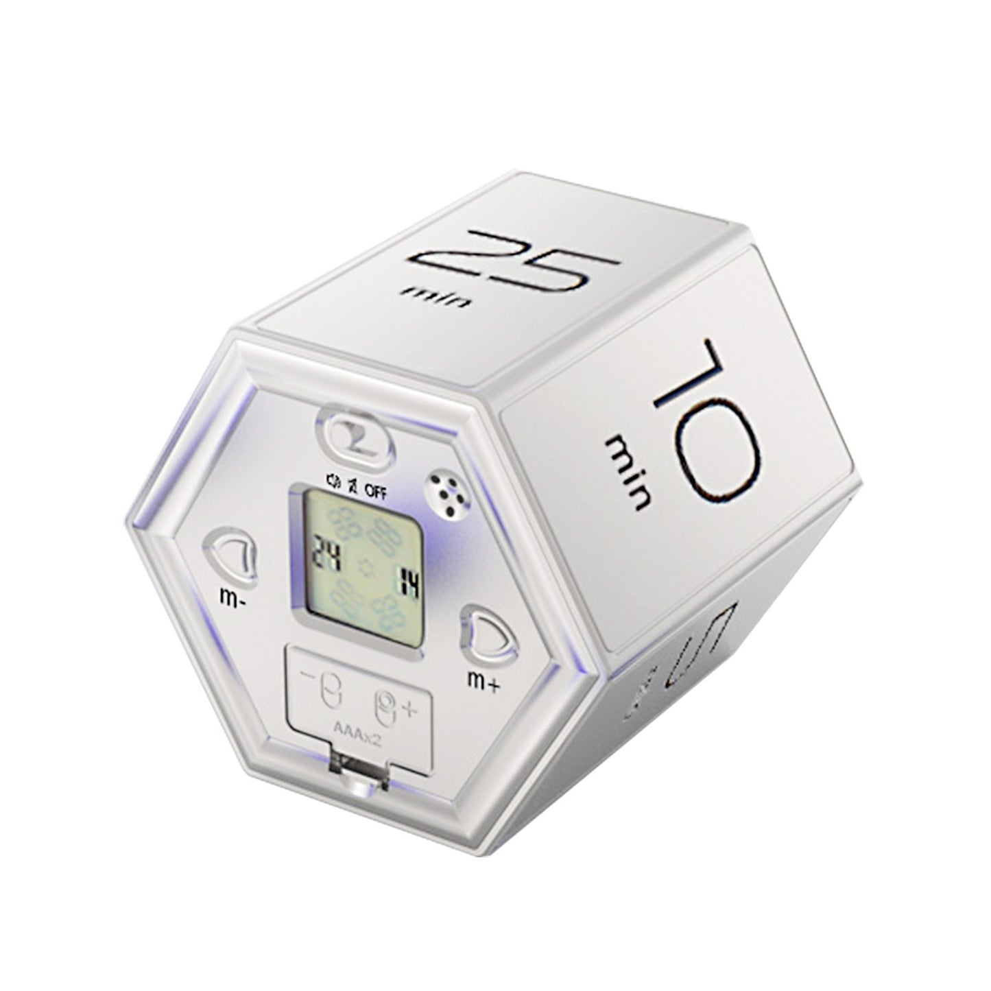 Magnetic Hexagon Flip Timer - Digital Clock for Kitchen, Studying, Cooking, Exercising, Easy-to-Use Focus Timer