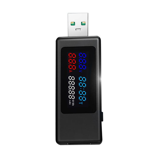 KWS-V30 6in1 USB Power Meter Tester: Current & Voltage Monitor with Power-off Memory