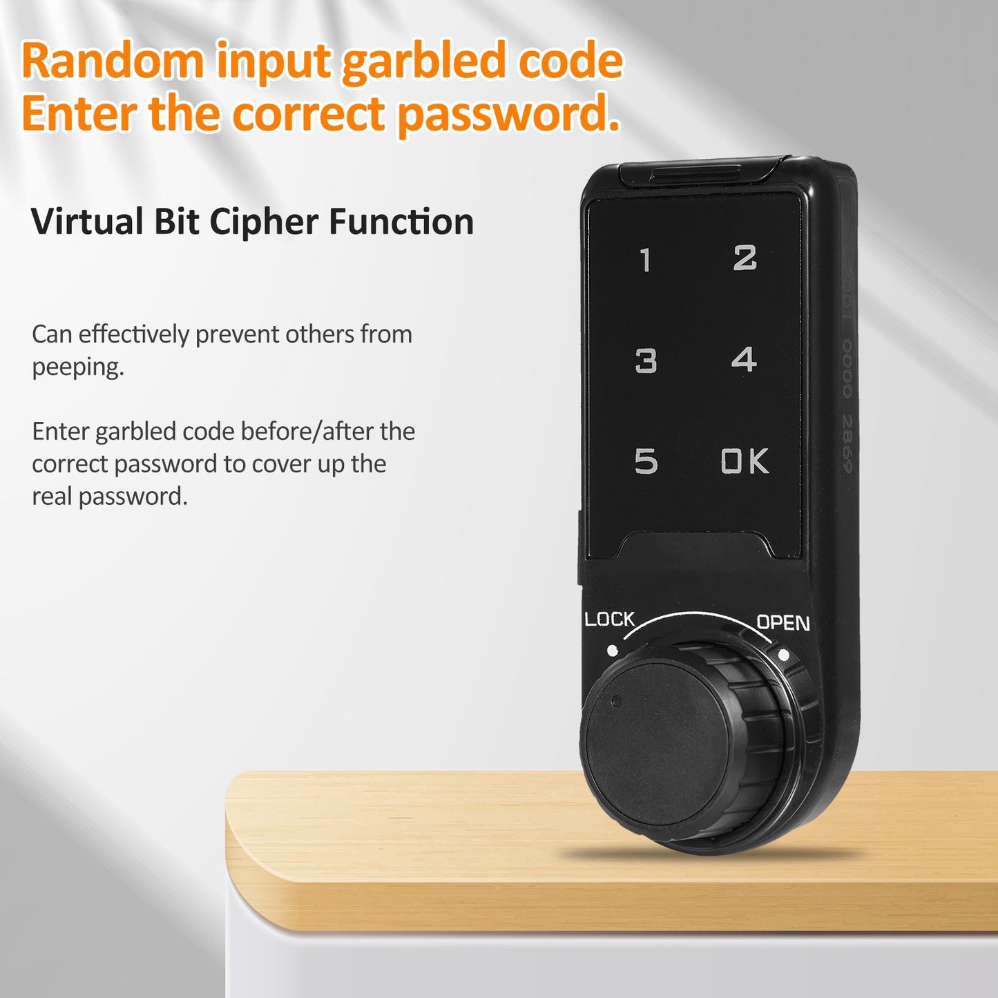 Smart Touchscreen Combination Lock for Drawers and Lockers - Plastic Panel